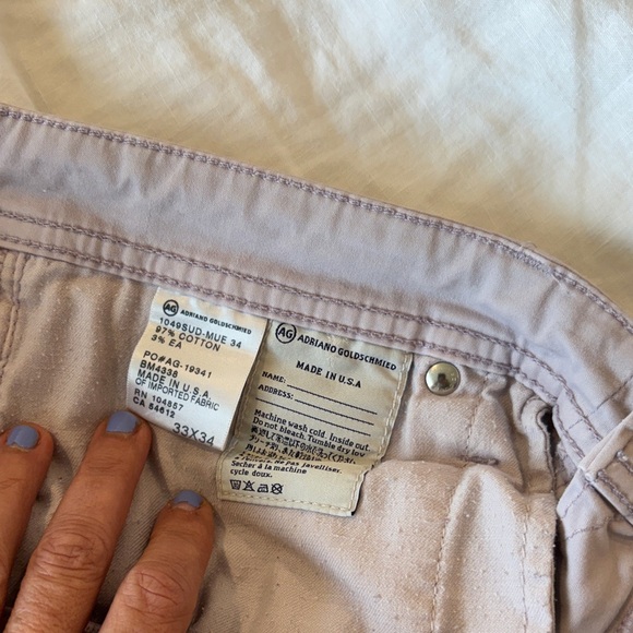 AG Adriano Goldschmied Light Purple/Tan Chinos - Picture 4 of 6